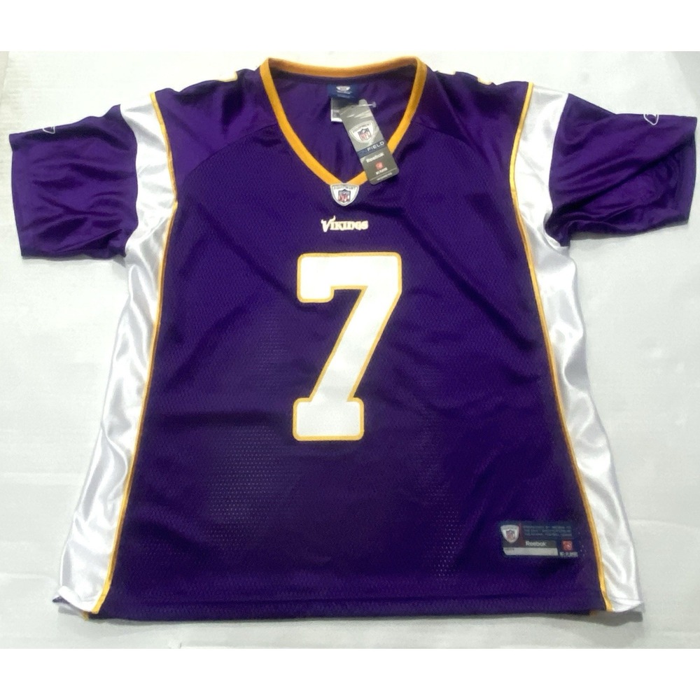 Minnesota Vikings Reebok Onfield NFL Football Jersey #7 Ponder. Women's XL. NWT